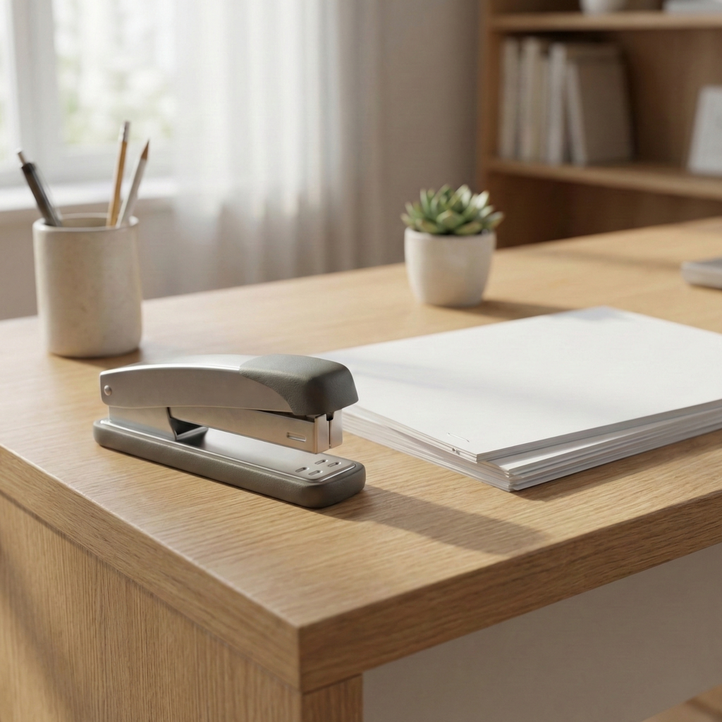 Office Supplies Stapler – 25 Sheet Metal Desktop Stapler for Home Office and School – Zaaviya